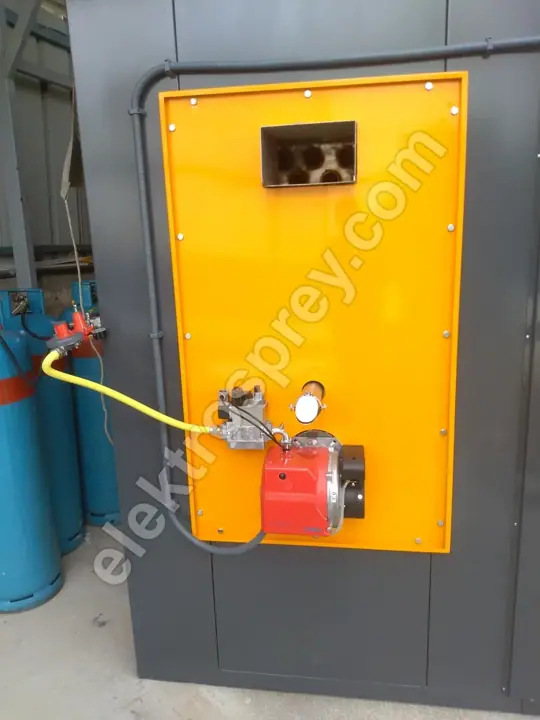 Brülör başlığı, ateşleme elektrodu ve alev sensörü